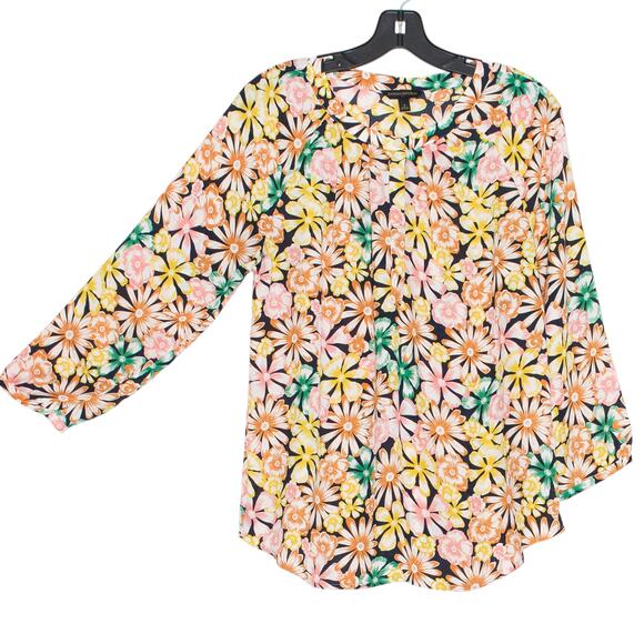 Banana Republic Womens Top Popover Boho Feminine Garden Party Retro Floral Small - Picture 6 of 6